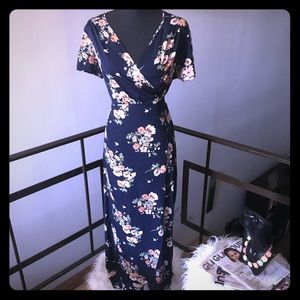 H&M floral wrap dress